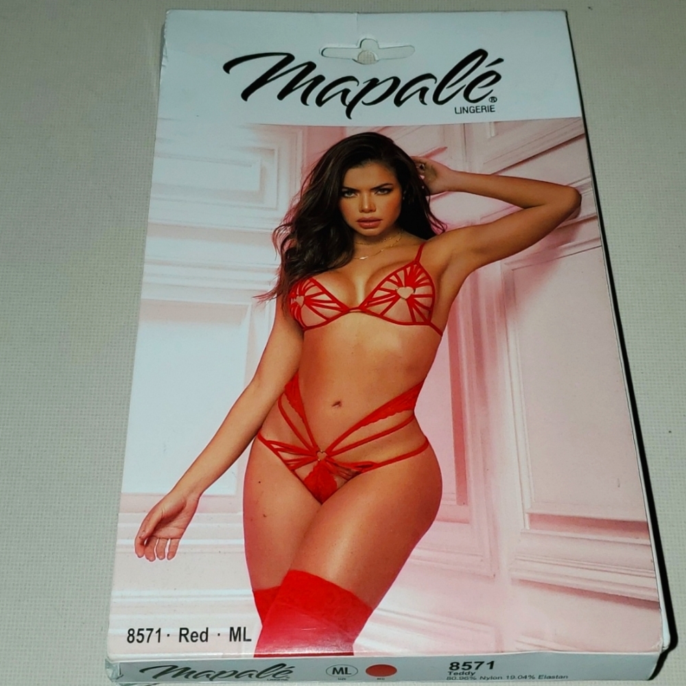 Mapale Spicy Red Teddy Lingerie (size ML)